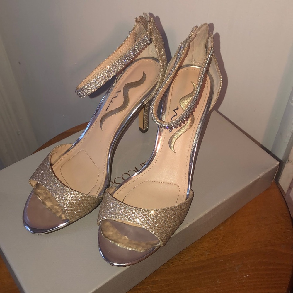 Nina gold heels